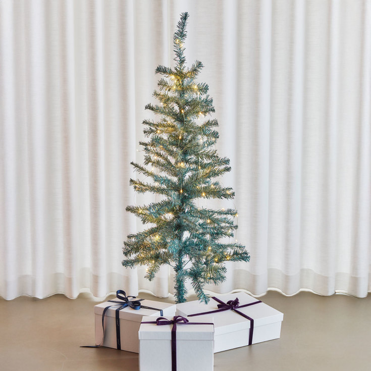 Sirius Happy kunstig juletre med lys, grøn, 120 cm