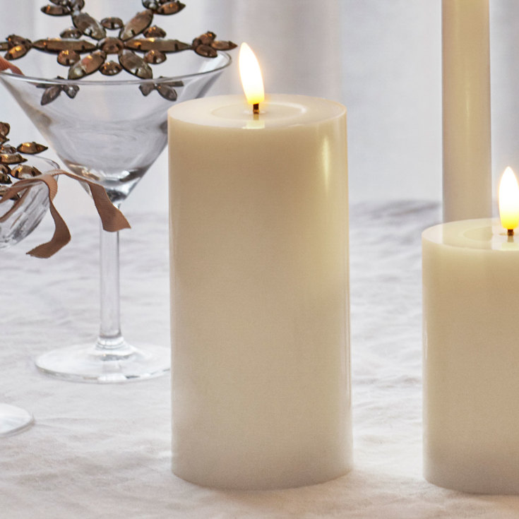 Sirius Sille LED blokklys, batteri, off-white, H15 cm