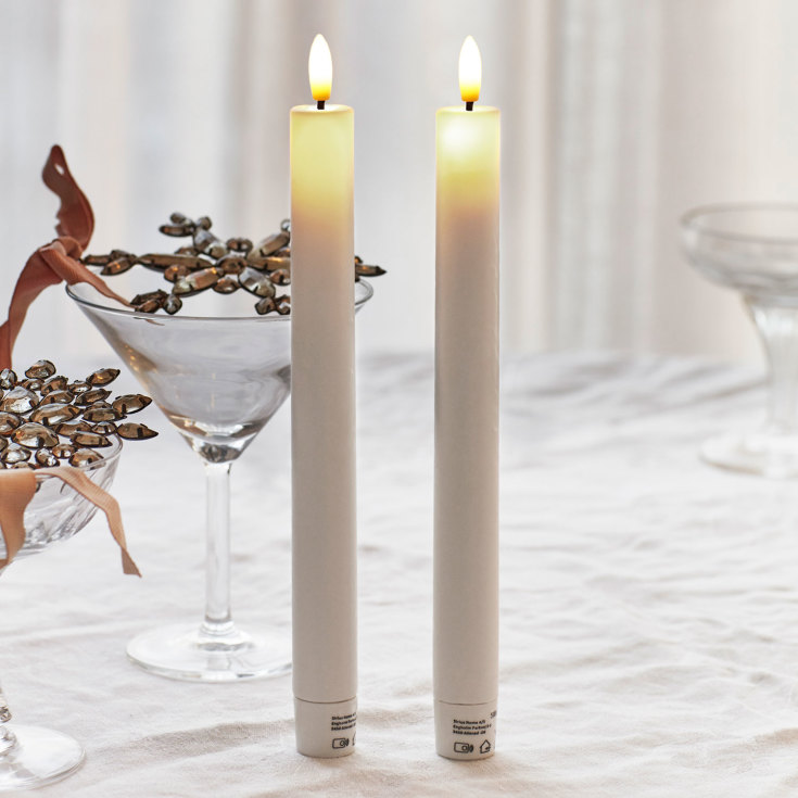 Sirius Sille LED kronelys, batteri, off-white, 2-pak