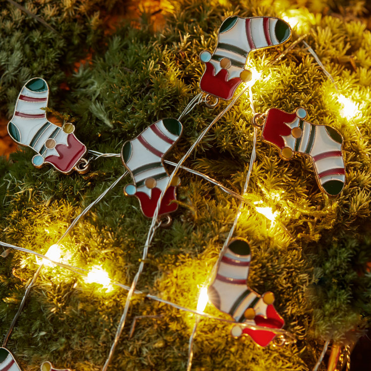 Sirius Nille lyskæde med julesokker