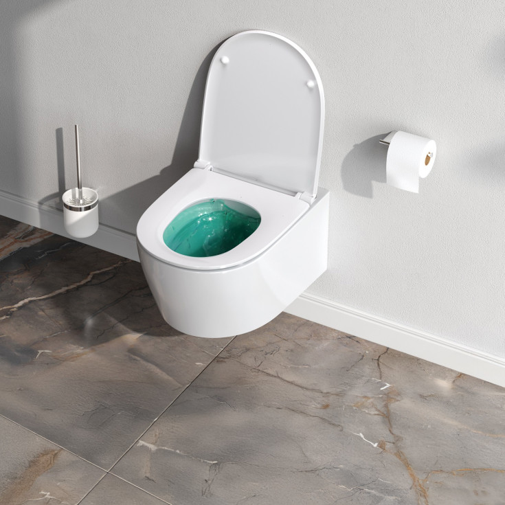 AM.PM X-Joy S toiletpakke, uden skyllekant, hvid/krom