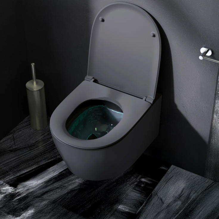 AM.PM X-Joy S vägghängt toalettpaket, utan spolkant, matt svart