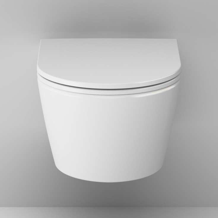 AM.PM Func vegghengt toalettpakke, uten skyllekant, hvit/krom