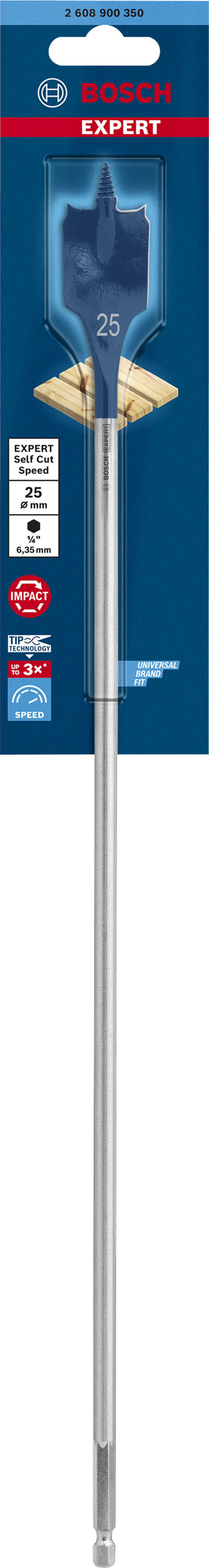 Bosch EXPERT Self Cut Speed flatbor, 25 x 400 mm