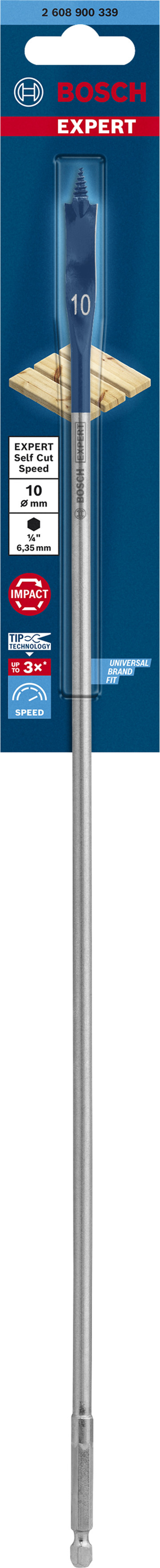 Bosch fladfræsebor SELFCUT 10 x 400 mm