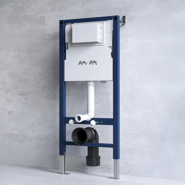 AM.PM Spirit V2.0 toiletpakke, uden skyllekant, hvid/krom