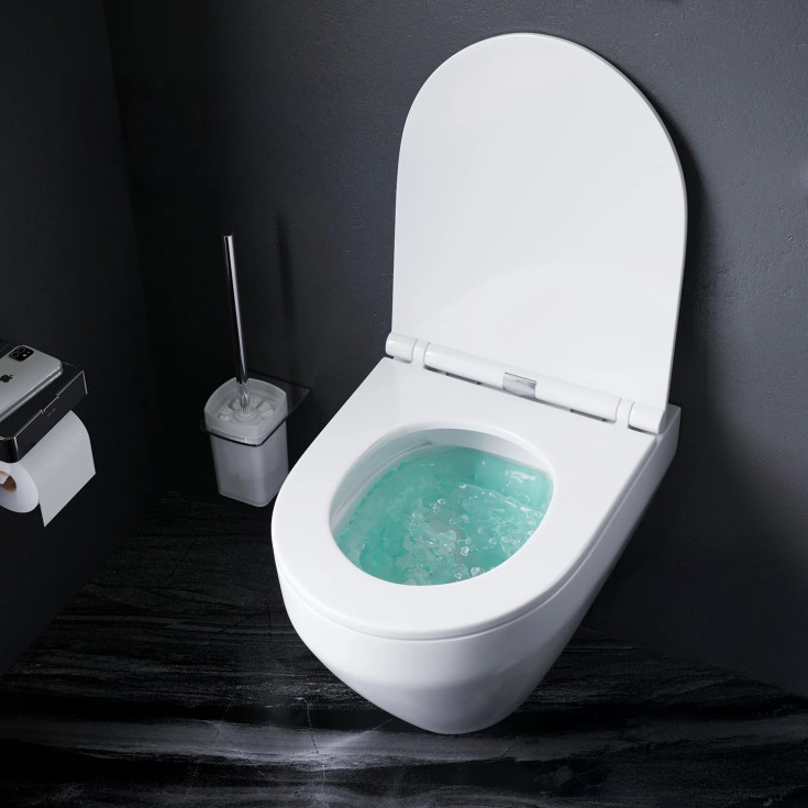 AM.PM Spirit V2.0 toiletpakke, uden skyllekant, hvid/krom