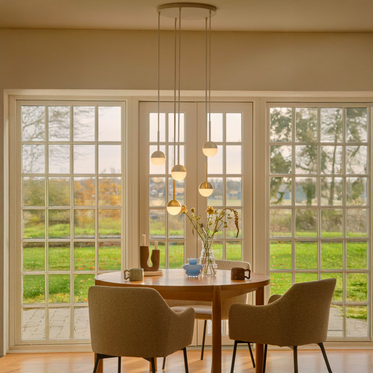 Nordlux Luana baldakin, 5 udgange, hvid