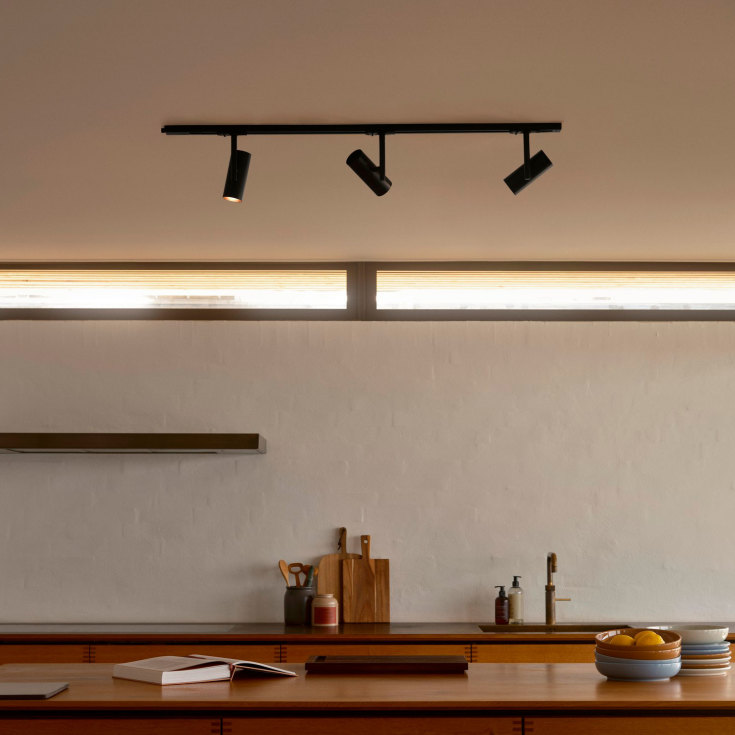 Nordlux Jerome Link 3 skinnespots + strømskinne, 1 meter, sort