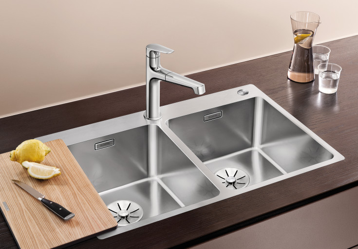 Blanco Andano 340/340-IF/A MXI diskbänk, 74,5x50 cm, rostfritt stål