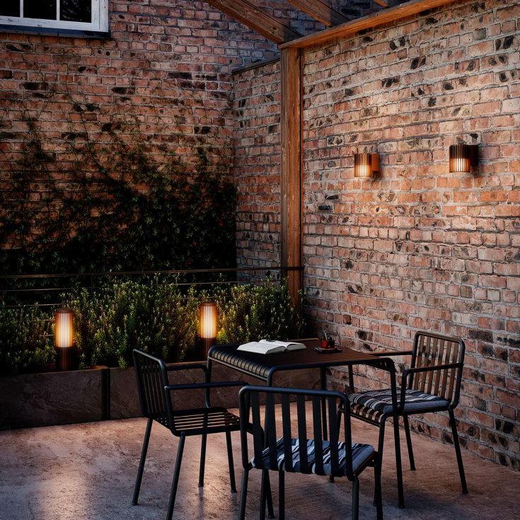 Nordlux Aludra udendørs væglampe, brun