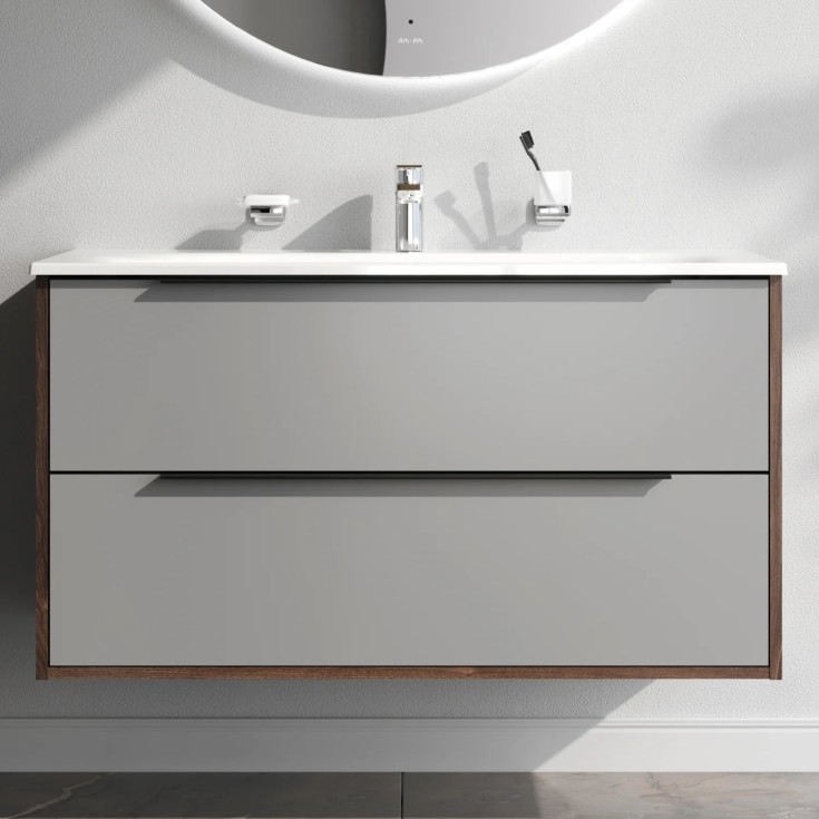 AM.PM Flash möbelpaket, 101x49,5 cm, mörk ek/matt grå