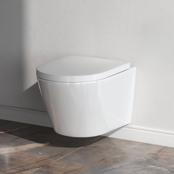 AM.PM Flash væghængt toilet, uden skyllekant, hvid