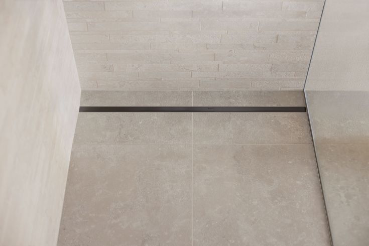Geberit CleanLine50 avløpsarmatur, 300-1100 mm, fri plassering, sort krom