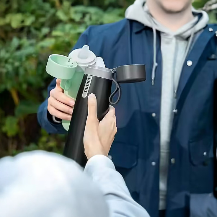 Philips GoZero Daily termoflaske med filter, 0,66 liter, grå