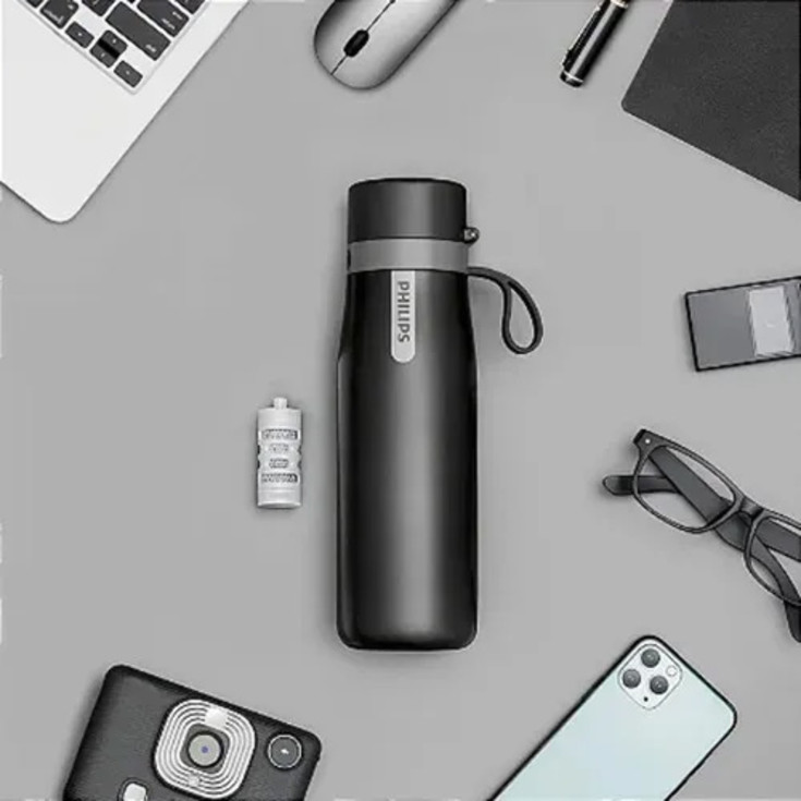 Philips GoZero Daily termoflaske med filter, 0,66 liter, grå