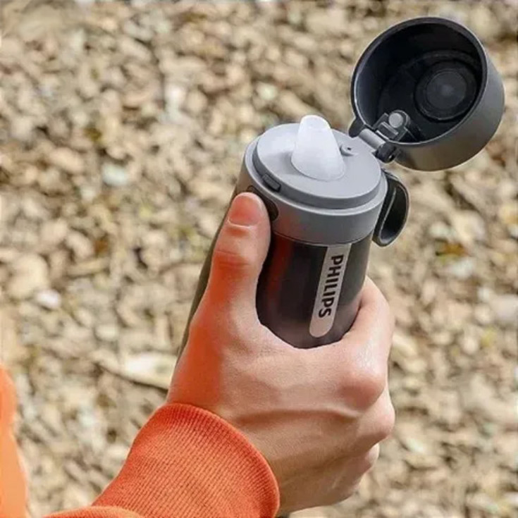 Philips GoZero Daily termoflaske med filter, 0,66 liter, grå