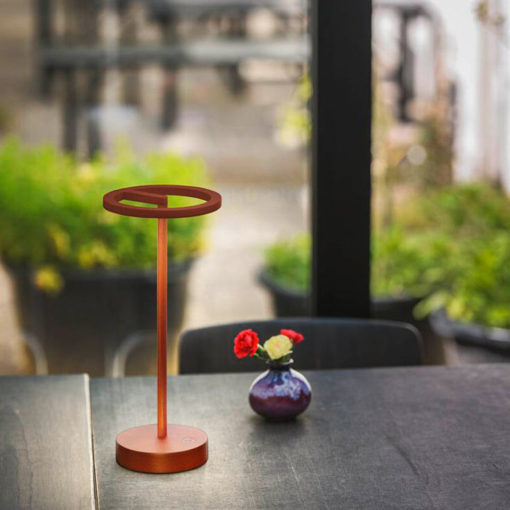 SLV Vinolina One genopladelig bordlampe, rustfarvet