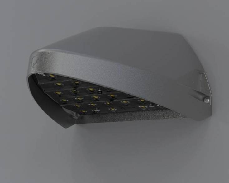 WOLF Mini 4/8W sensor 3K/4K IP65 IK10 sort asym lys