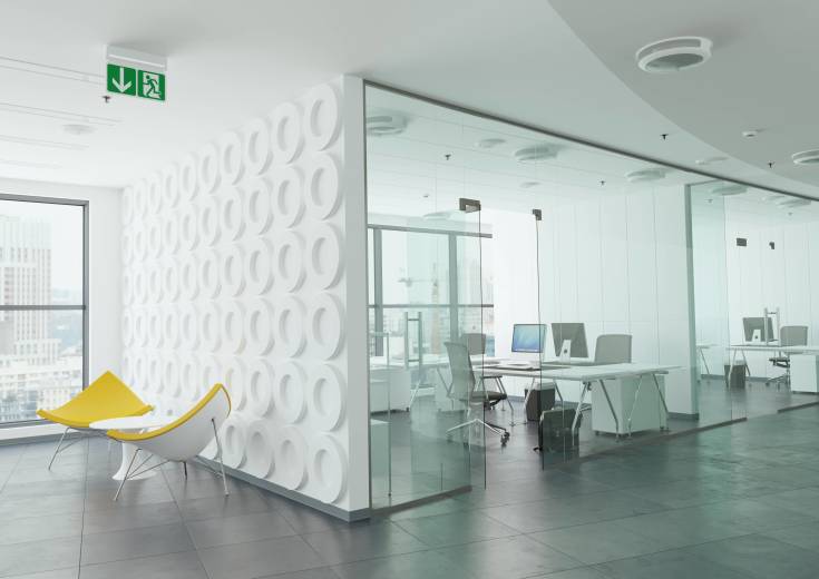 ADLER Utgangsskilt 25m 3t hvit inkl. Roterbart piktogram