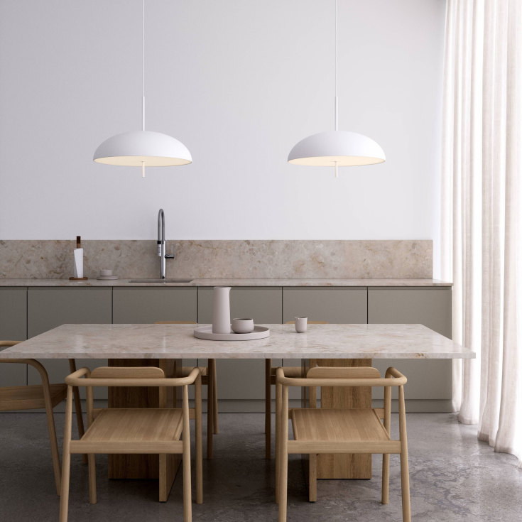 Dftp Versale pendellampe, hvit, Ø50 cm