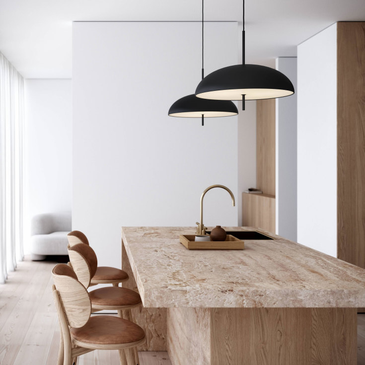 Dftp Versale pendellampe, sort, Ø50 cm