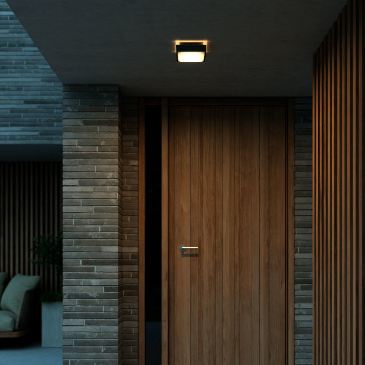 Nordlux Oliver Square utelys vegg, firkantet