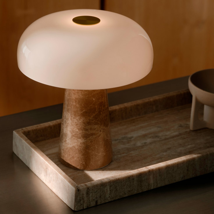 Dftp Glossy Mini bordlampe, brun