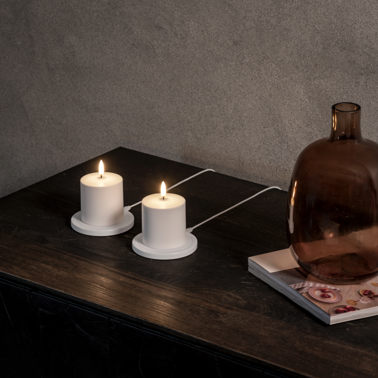 Uyuni LED blokklys, oppladdningsbar, hvit