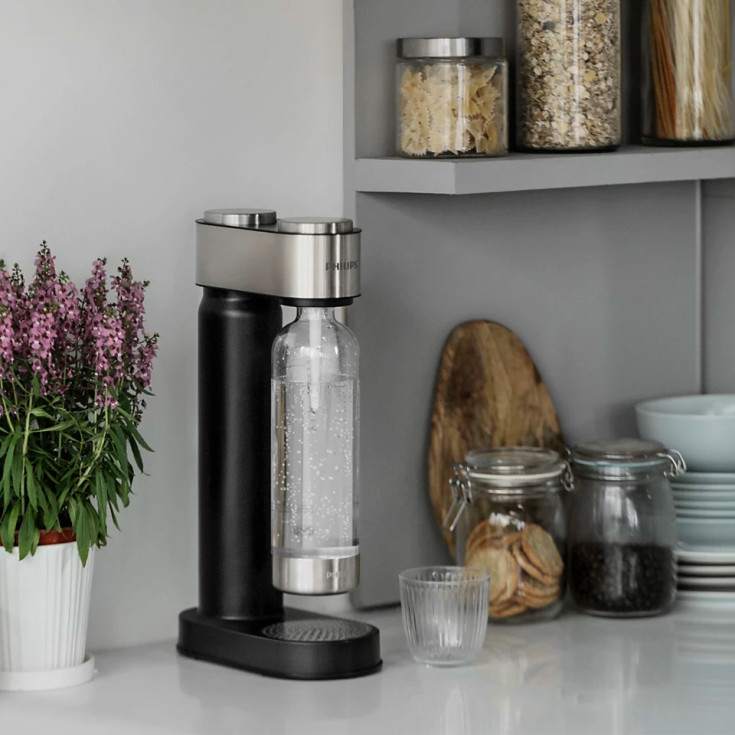 Philips GoZero Sodamaker kolsyremaskin, rostfritt stål