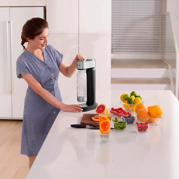 Philips GoZero Sodamaker kullsyremaskin, rustfritt stål