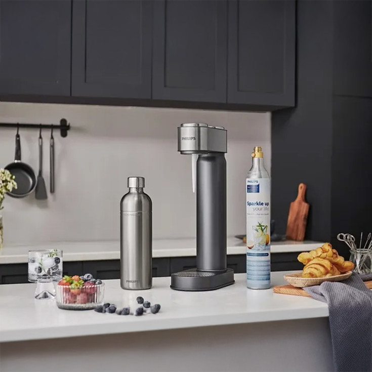 Philips GoZero Sodamaker kullsyremaskin, rustfritt stål