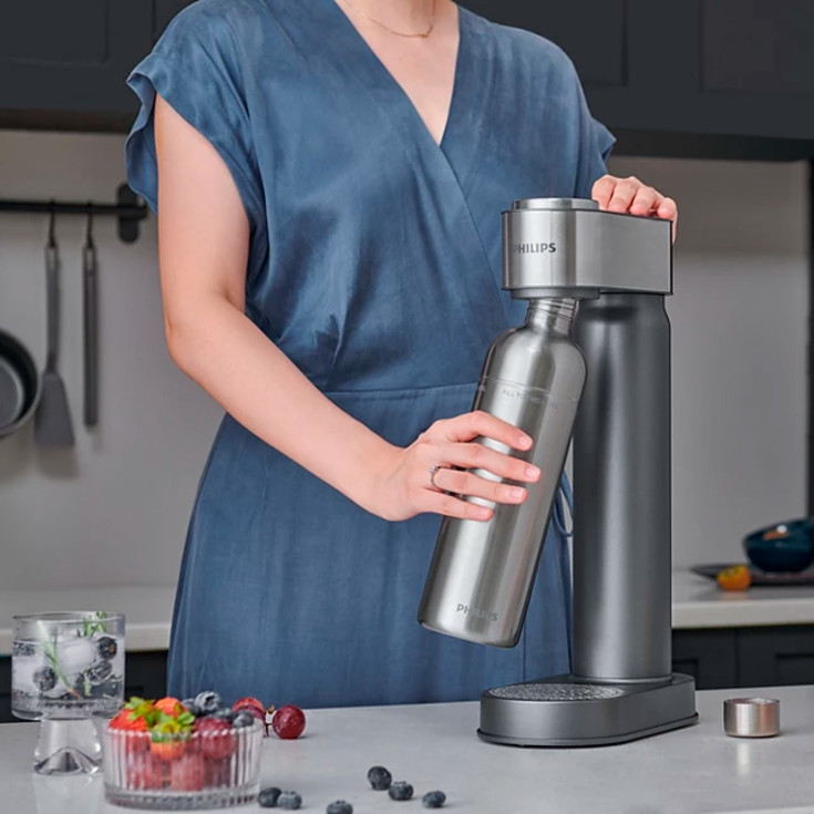 Philips GoZero Sodamaker kolsyremaskin, rostfritt stål