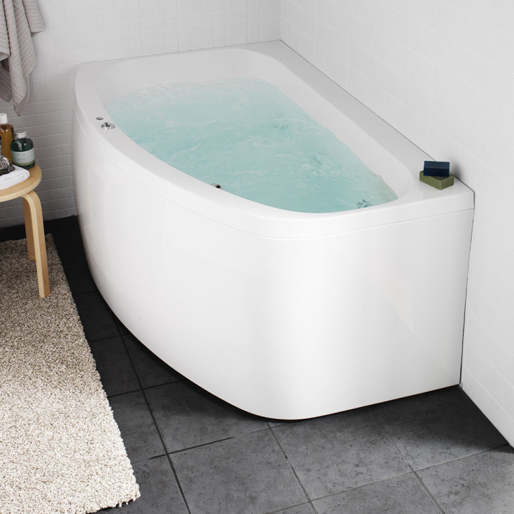 Hafa Aqua 160R badekar, uten system, 1550x940 mm, akryl, hvit