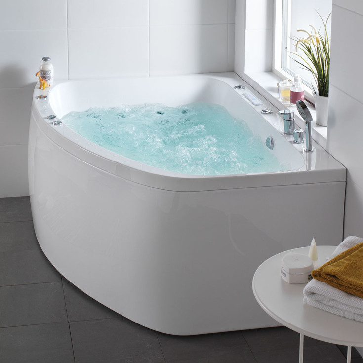 Hafa Aqua 160R Duo Premium boblebad, 1550x1166 mm, akryl, hvit