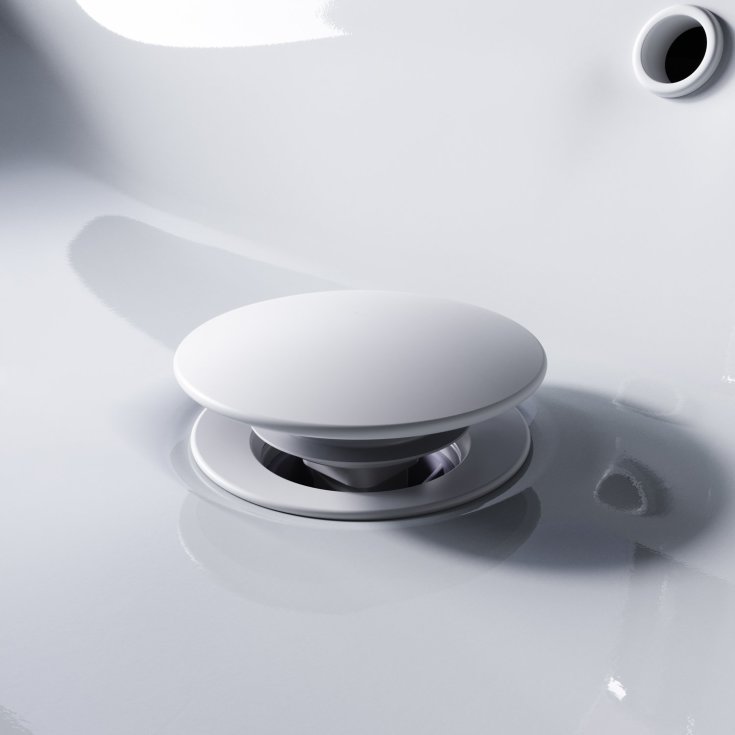 AM.PM bottenventil, push-open, vit