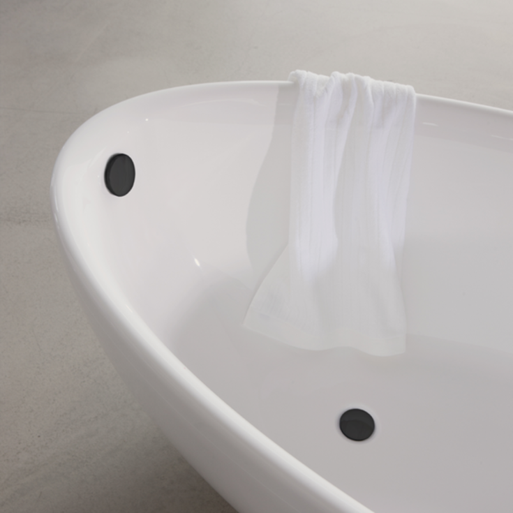 Strømberg Avlopps- och bräddavloppsset med vattenlås, mattsvart