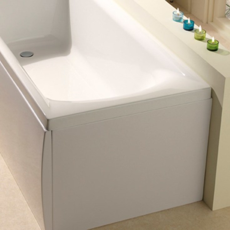 Strømberg endepanel for badekar, 900 x 570 mm, akryl