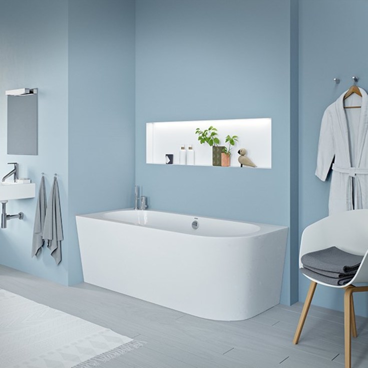 Strømberg Lago hjørne badekar, venstre, 1800 x 800 mm