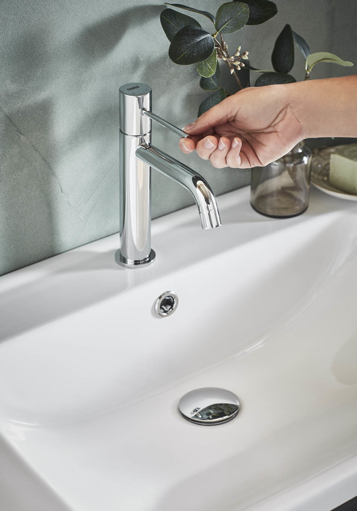 Noro Attract møbelservant, med overløp, 61x46,5 cm, Hvit