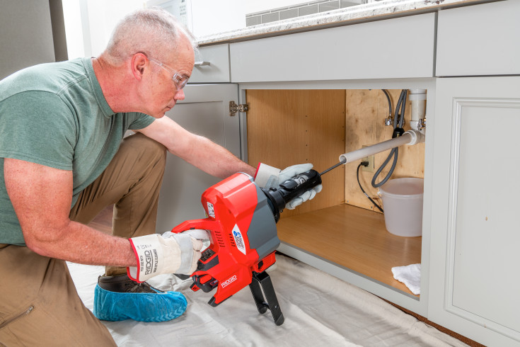 Ridgid afløbsrenser K-46 SinkSnake, 18 V/2,5 Ah og lader