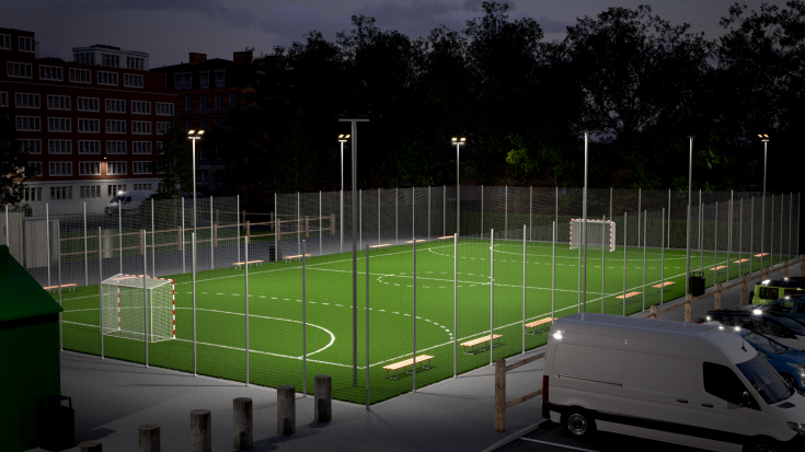 Ansell Lighting Aztec projektør, 120W, 21000lm