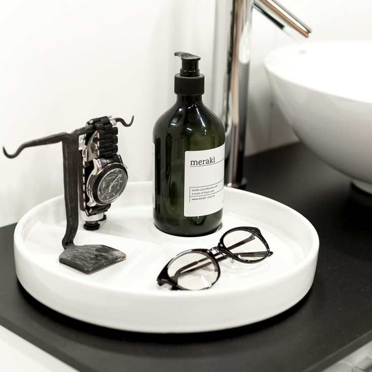 Noro porselensfat, Ø30 cm, hvit