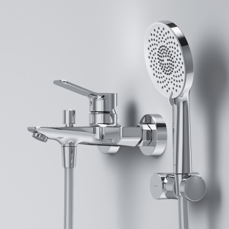 AM.PM X-Joy badkarsblandare med duschset, krom