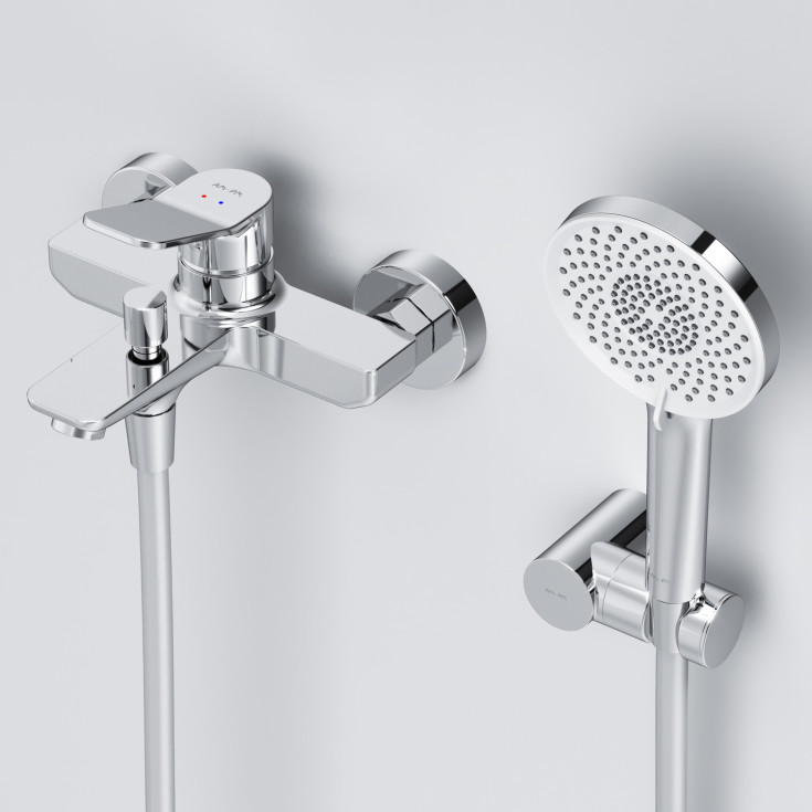 AM.PM X-Joy badkarsblandare med duschset, krom