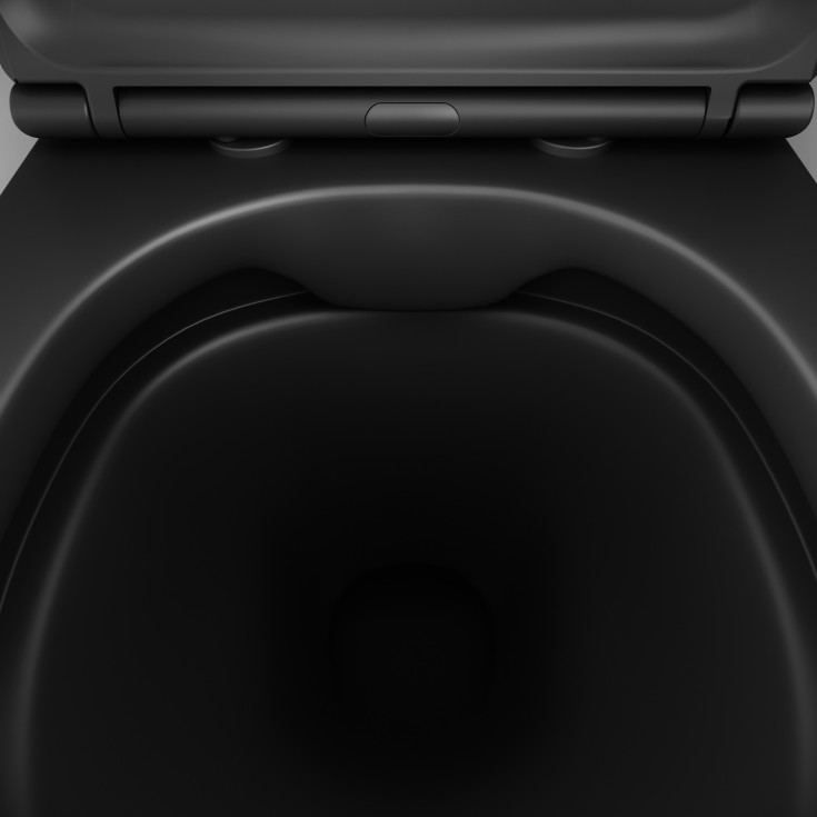 AM.PM X-Joy S FlashClean væghængt toilet, uden skyllekant, mat sort