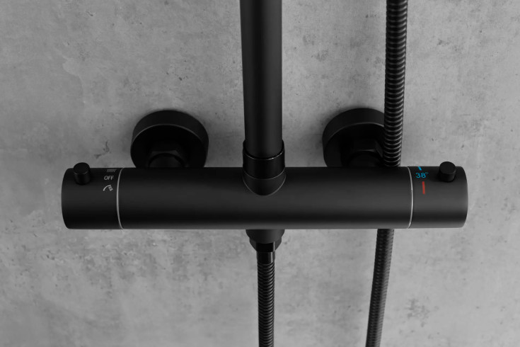 Lavabo Safira duschset, matt svart