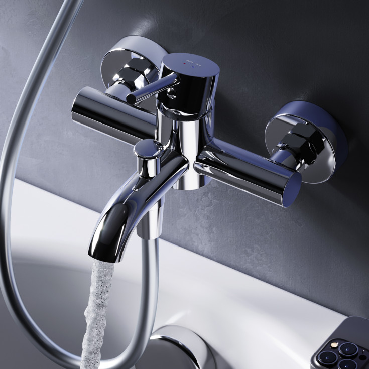 AM.PM Spike badkarsblandare, krom