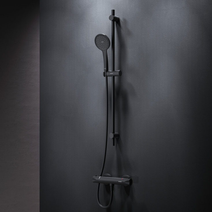 AM.PM Hit Thermostatic dusjsett, sort