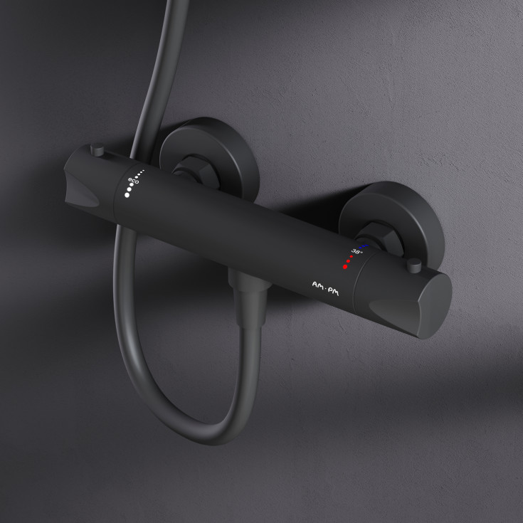 AM.PM Hit Thermostatic duschset, vattenbesparande svart